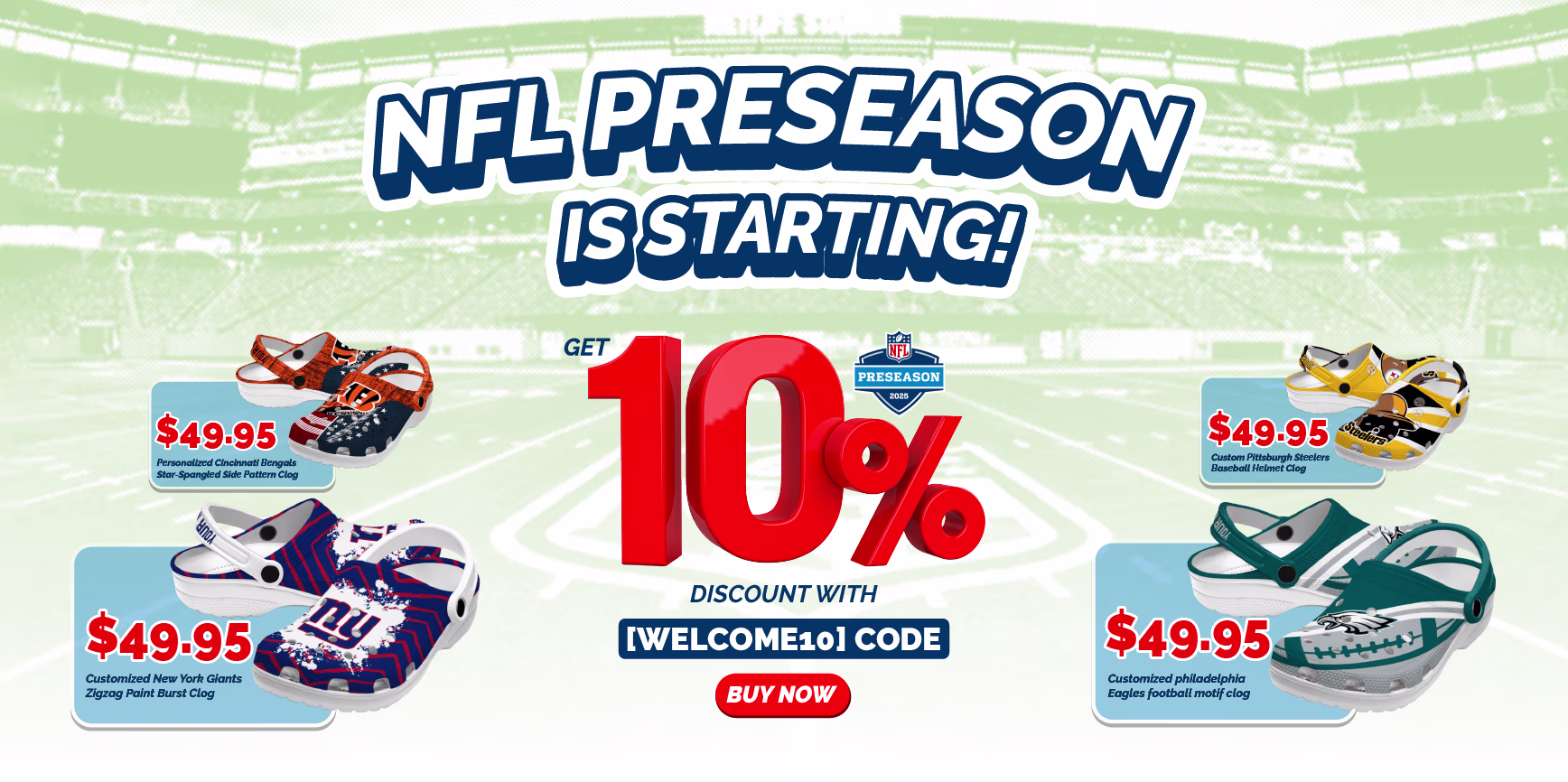 NFL Preseason Vivacrocs Event Banner