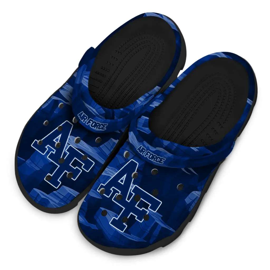 Air Force Falcons Fans Clogs - Canyon Layers Blue Air Force Falcons Fans Clogs - Canyon Layers Blue
