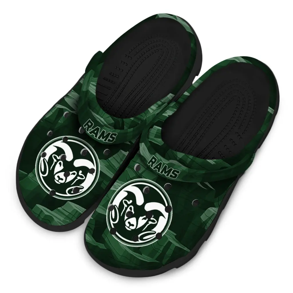 Colorado State Rams Fans Clogs - Canyon Layers Green Colorado State Rams Fans Clogs - Canyon Layers Green