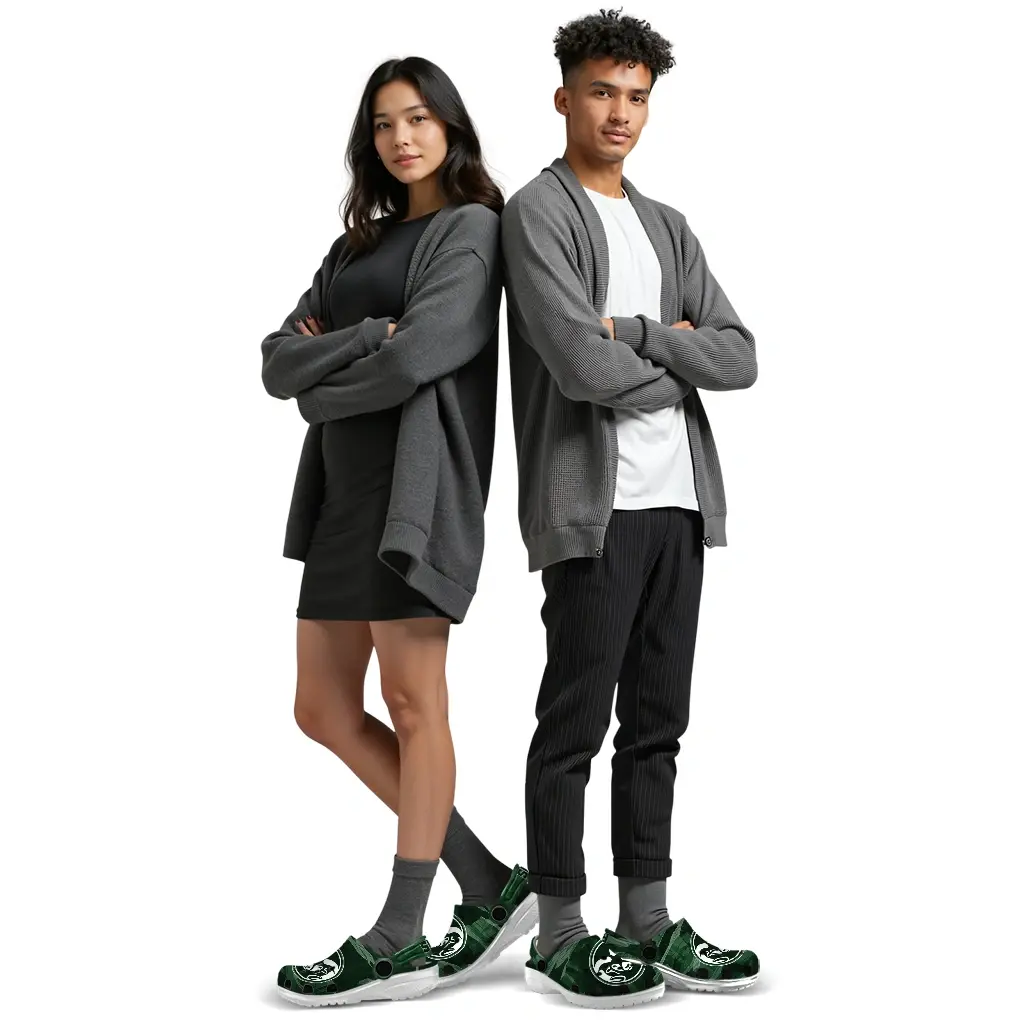 Colorado State Rams Fans Clogs - Canyon Layers Green Colorado State Rams Fans Clogs - Canyon Layers Green