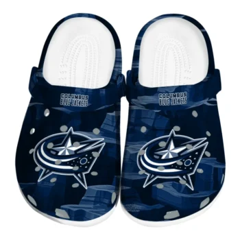Columbus Blue Jackets Fans Clogs - Canyon Layers Dark Blue