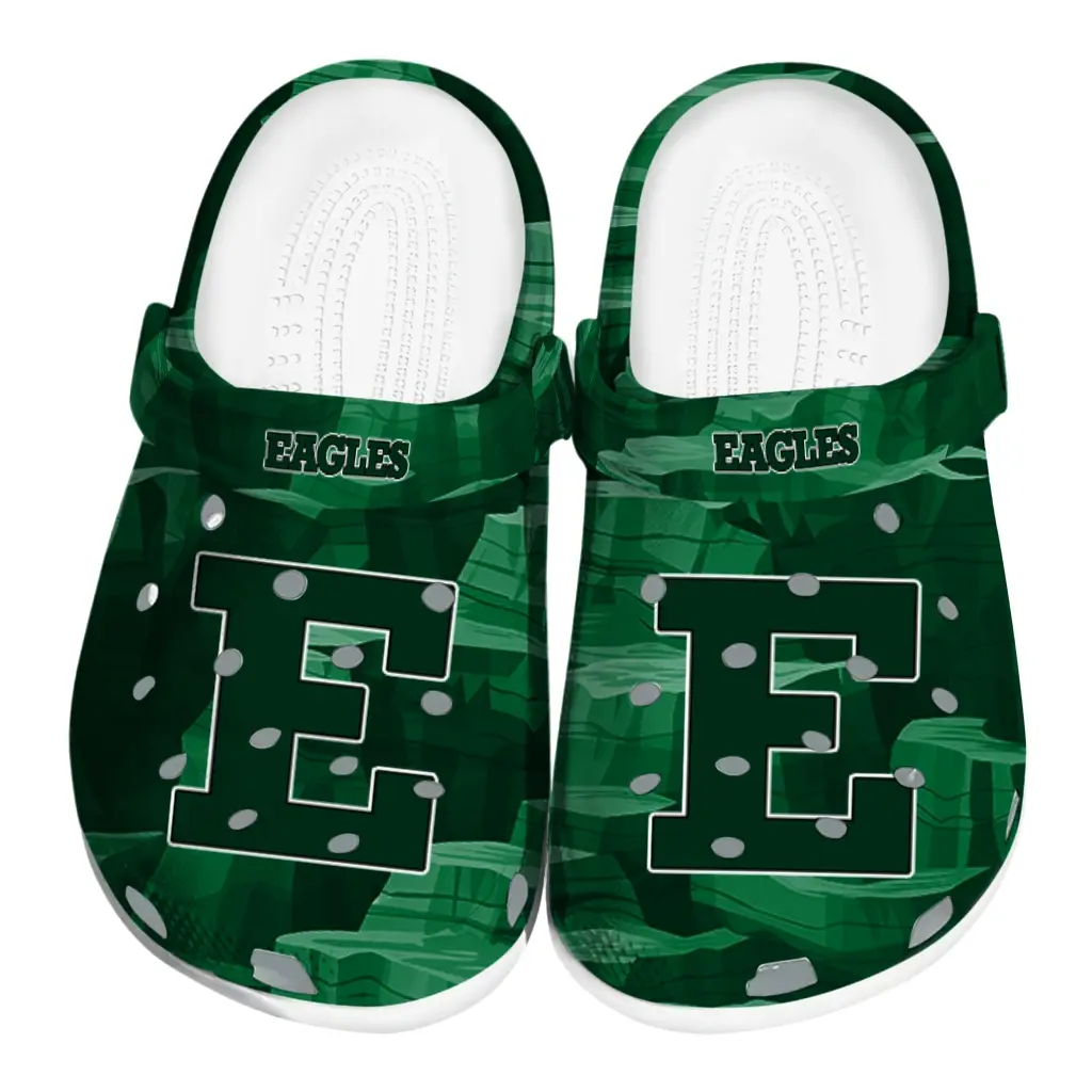 Eastern Michigan Eagles Fans Clogs - Canyon Layers Green Eastern Michigan Eagles Fans Clogs - Canyon Layers Green