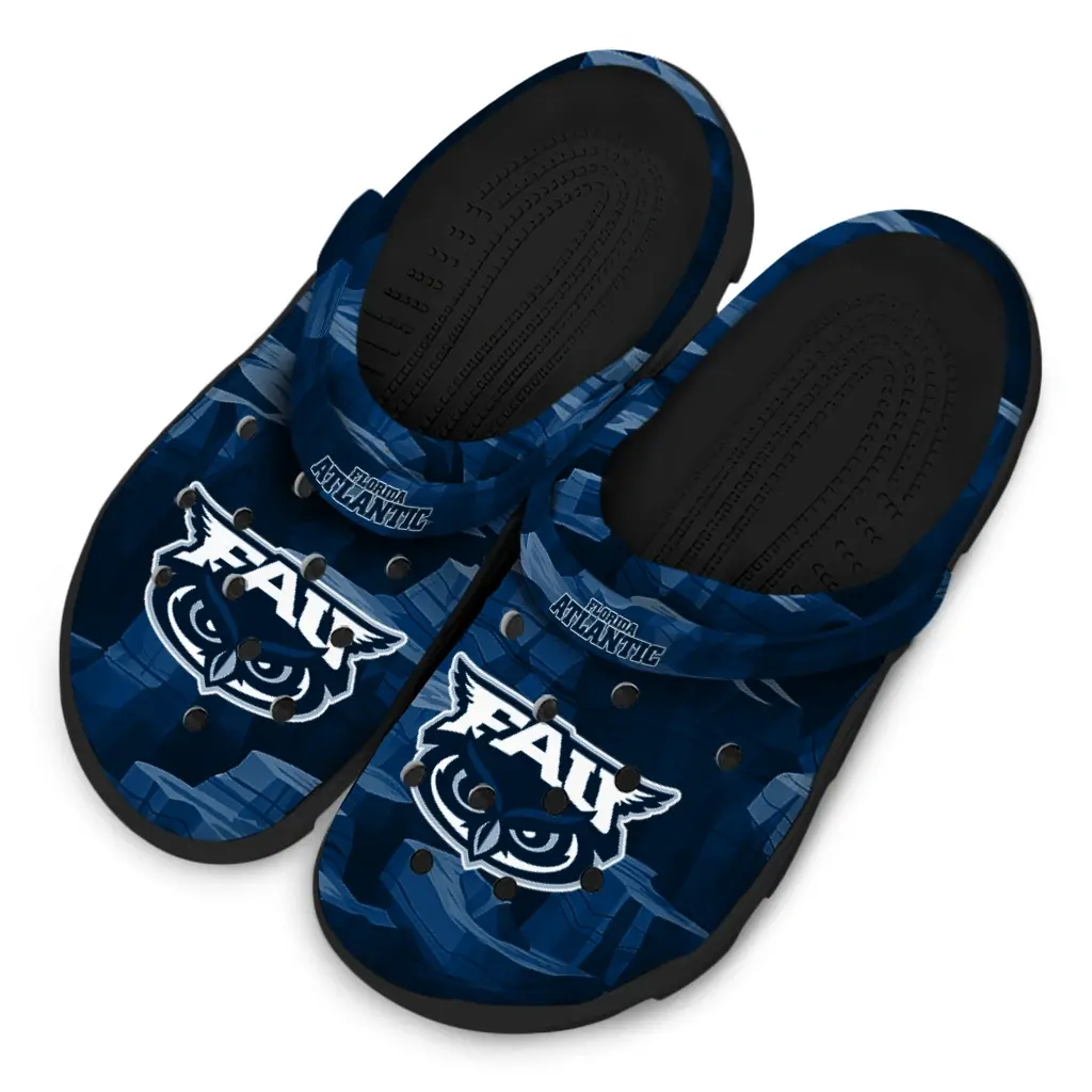 Florida Atlantic Owls Fans Clogs - Canyon Layers Blue Florida Atlantic Owls Fans Clogs - Canyon Layers Blue