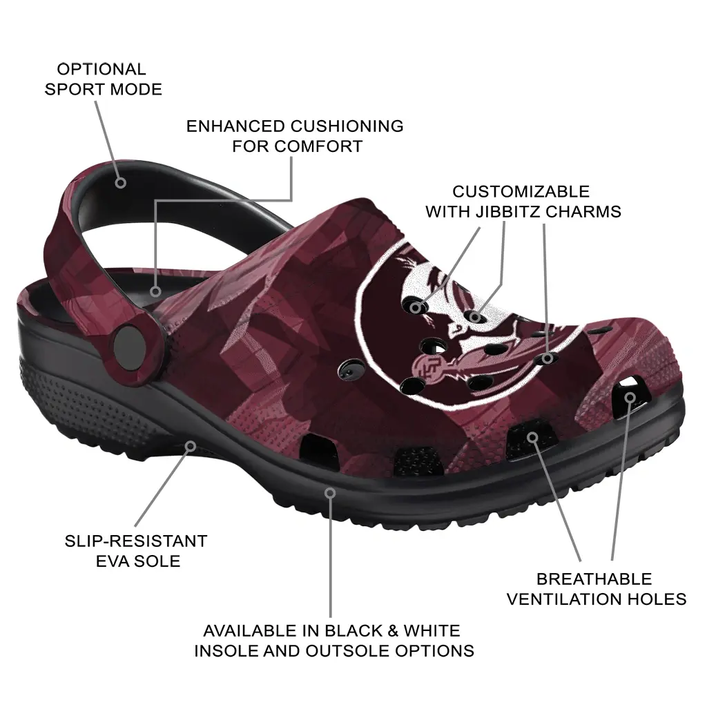 Florida State Seminoles Fans Clogs - Canyon Layers Maroon Florida State Seminoles Fans Clogs - Canyon Layers Maroon