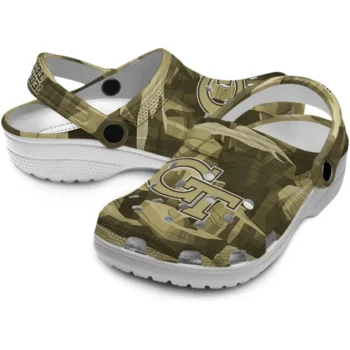Georgia Tech Yellow Jackets Fans Clogs - Canyon Layers Brown/Beige