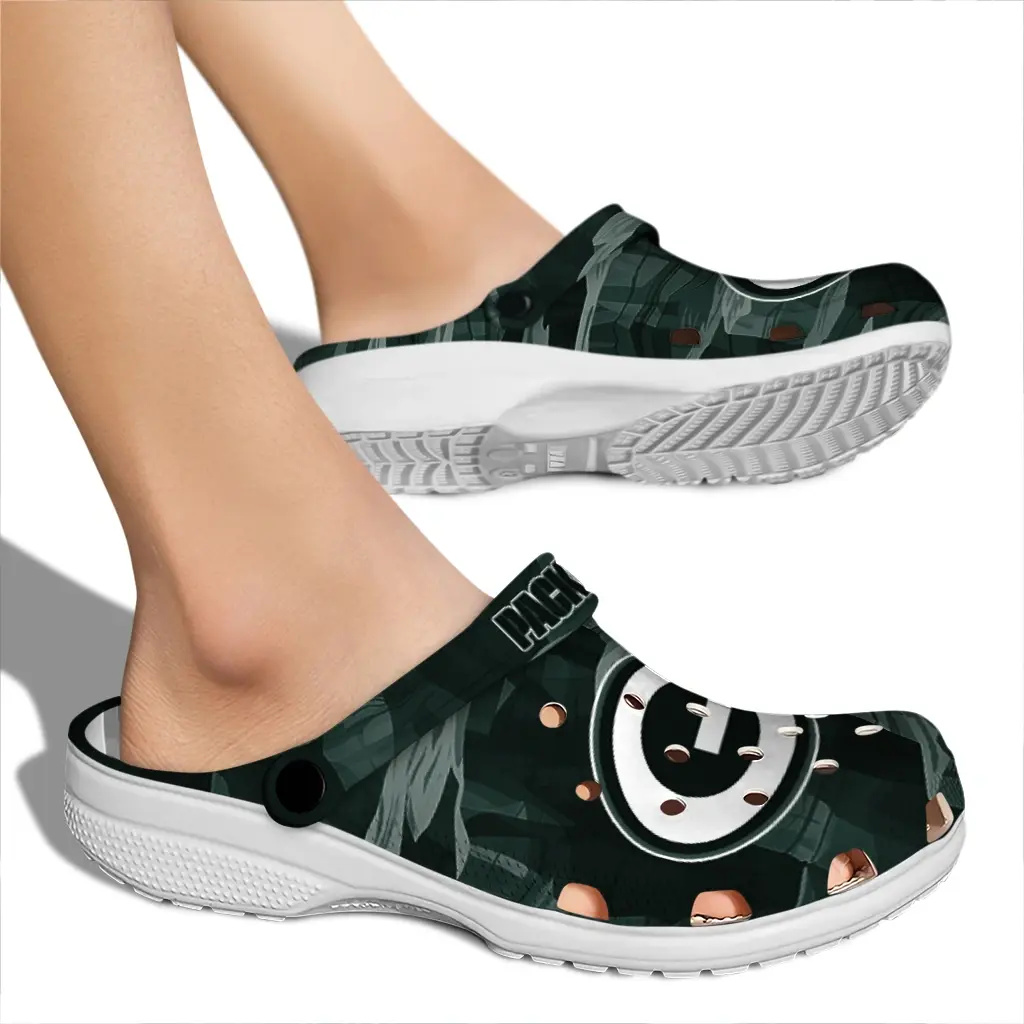 Green Bay Packers Fans Clogs - Canyon Layers Black Green Bay Packers Fans Clogs - Canyon Layers Black