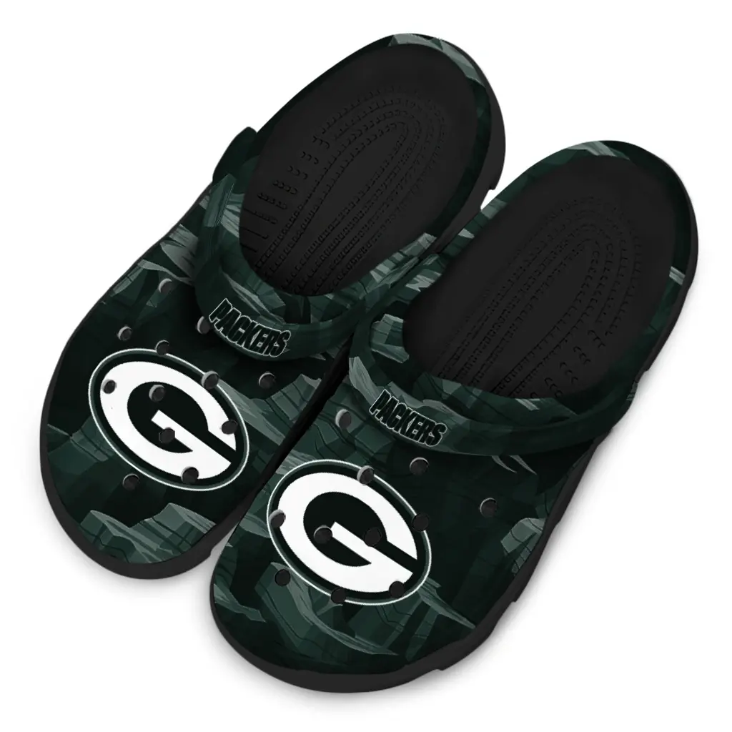 Green Bay Packers Fans Clogs - Canyon Layers Black Green Bay Packers Fans Clogs - Canyon Layers Black