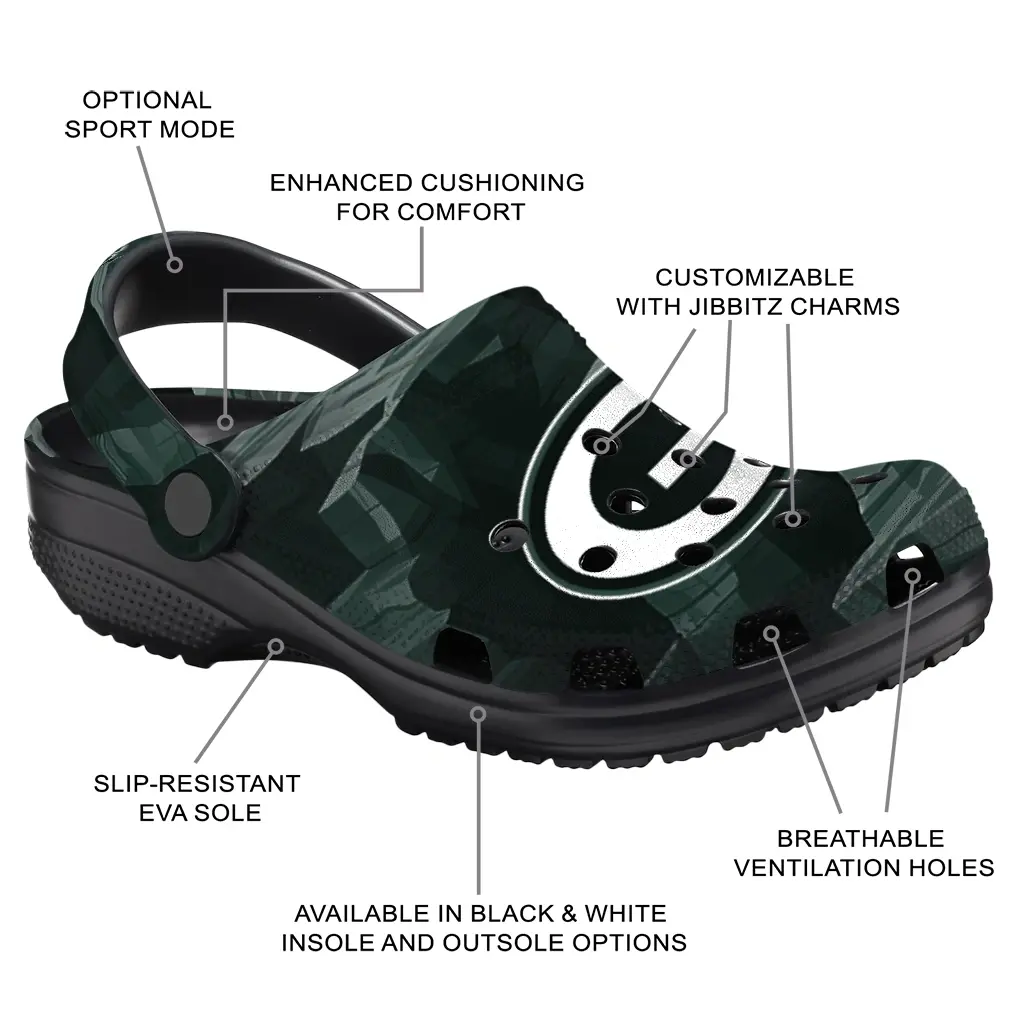 Green Bay Packers Fans Clogs - Canyon Layers Black Green Bay Packers Fans Clogs - Canyon Layers Black