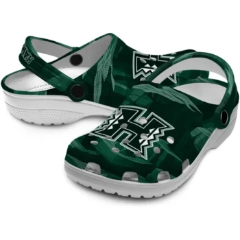 Hawaii Rainbow Warriors Fans Clogs - Canyon Layers Green
