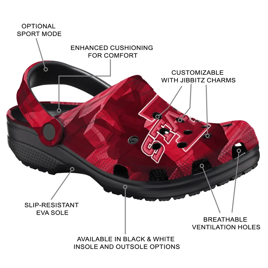 Iowa State Cyclones Fans Clogs - Canyon Layers Red Iowa State Cyclones Fans Clogs - Canyon Layers Red