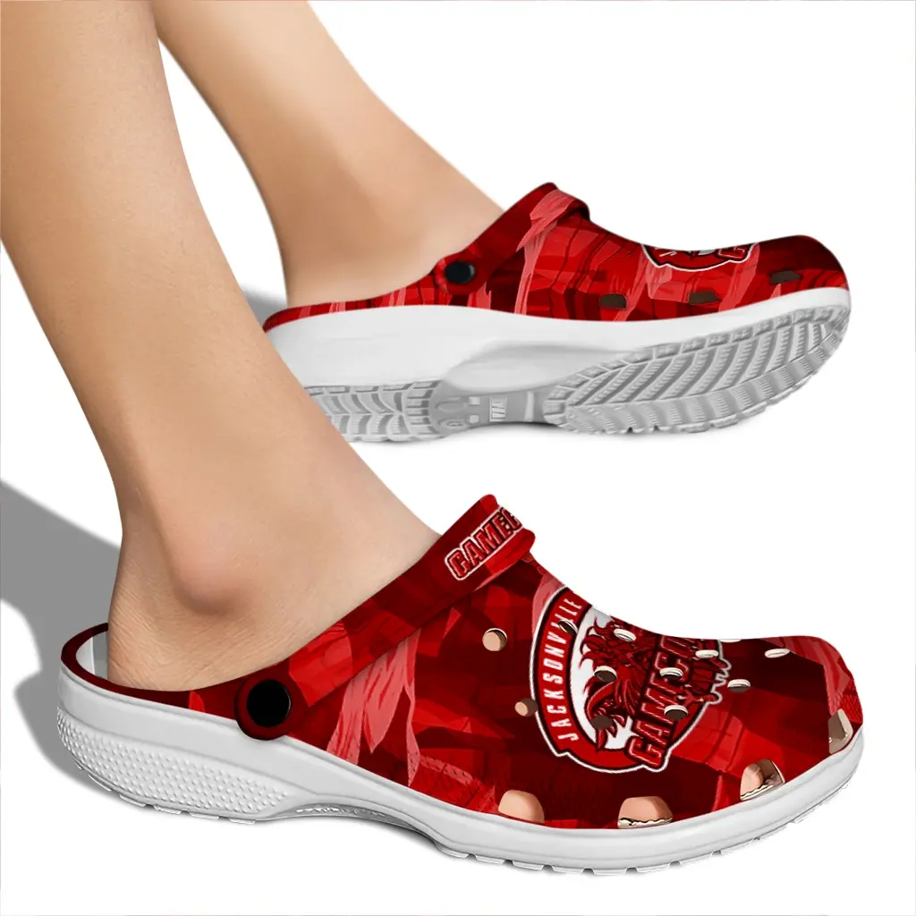 Jacksonville State Gamecocks Fans Clogs - Canyon Layers Red Jacksonville State Gamecocks Fans Clogs - Canyon Layers Red