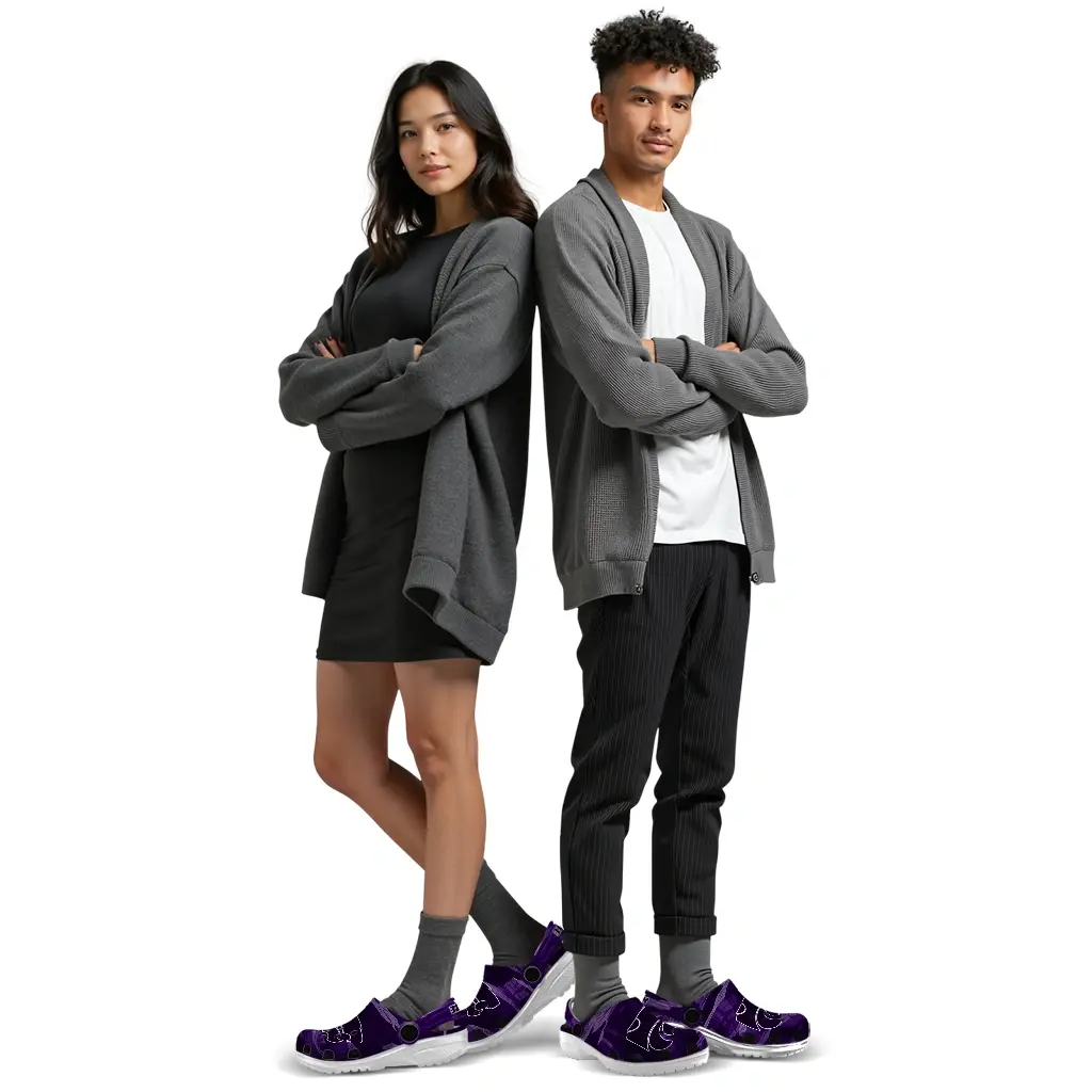 Kansas State Wildcats Fans Clogs - Canyon Layers Purple Kansas State Wildcats Fans Clogs - Canyon Layers Purple