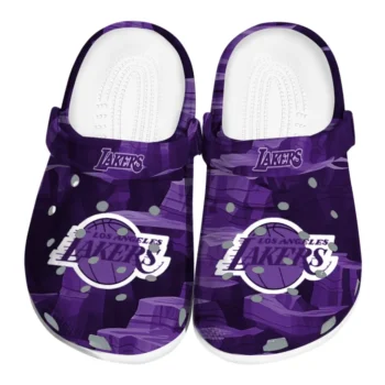 Los Angeles Lakers Fans Clogs - Canyon Layers Purple