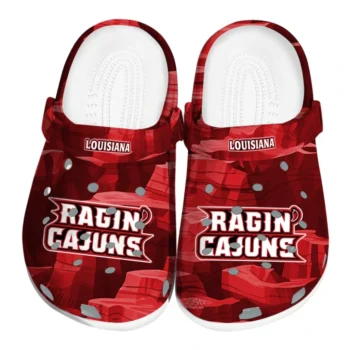 Louisiana Ragin' Cajuns Fans Clogs - Canyon Layers Red