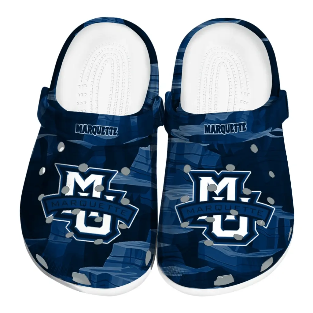 Marquette Golden Eagles Fans Clogs - Canyon Layers Blue Marquette Golden Eagles Fans Clogs - Canyon Layers Blue