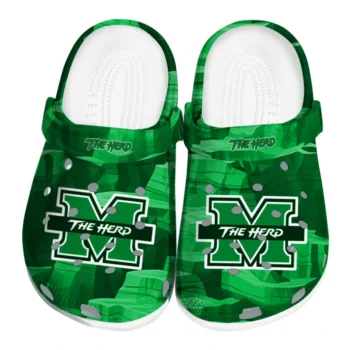 Marshall Thundering Herd Fans Clogs - Canyon Layers Green