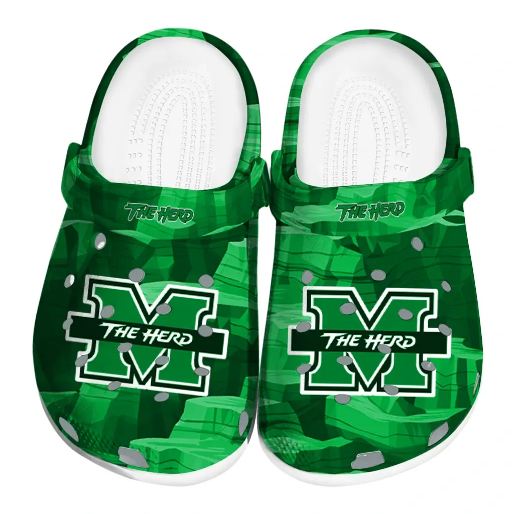 Marshall Thundering Herd Fans Clogs - Canyon Layers Green Marshall Thundering Herd Fans Clogs - Canyon Layers Green