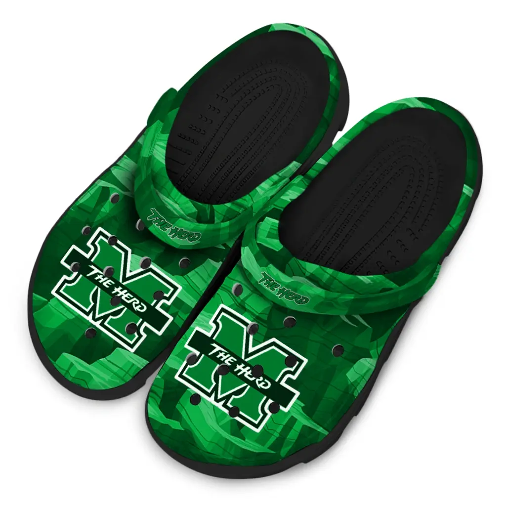 Marshall Thundering Herd Fans Clogs - Canyon Layers Green Marshall Thundering Herd Fans Clogs - Canyon Layers Green