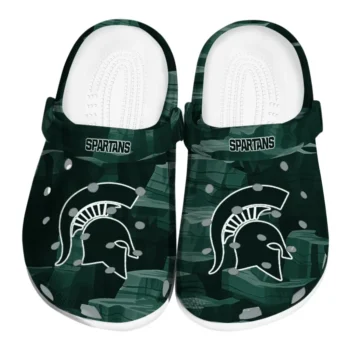 Michigan State Spartans Fans Clogs - Canyon Layers Dark Green