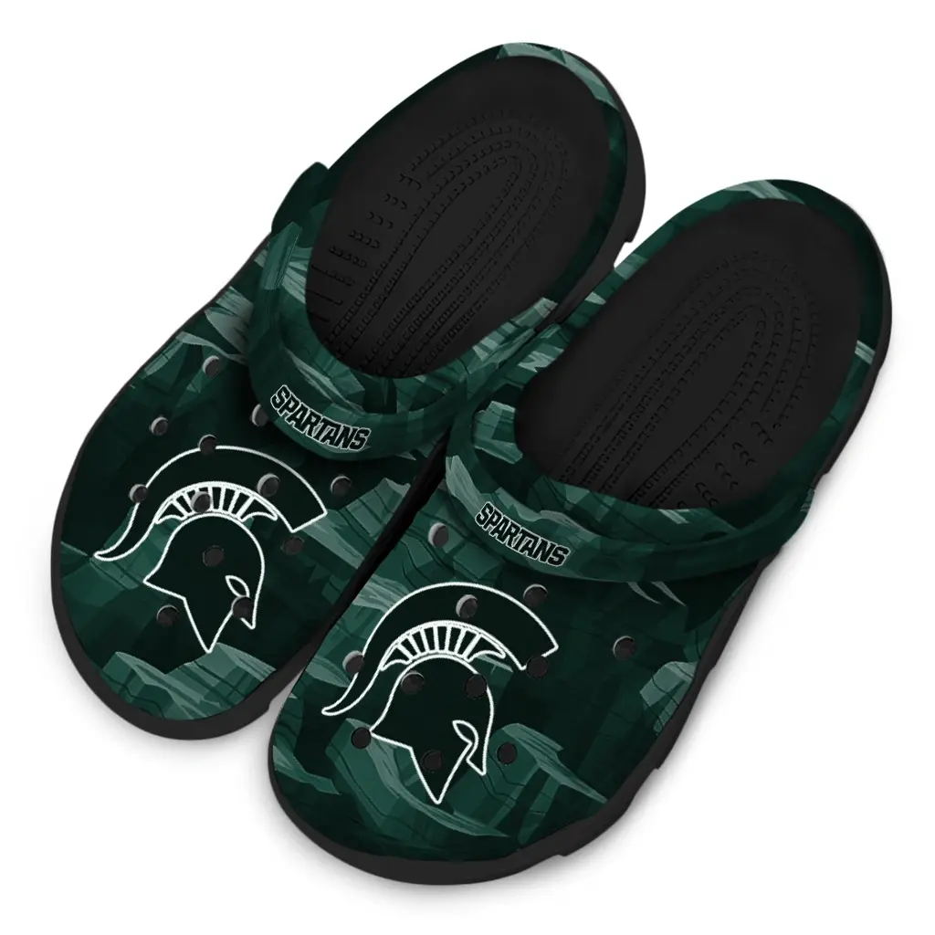 Michigan State Spartans Fans Clogs - Canyon Layers Dark Green Michigan State Spartans Fans Clogs - Canyon Layers Dark Green