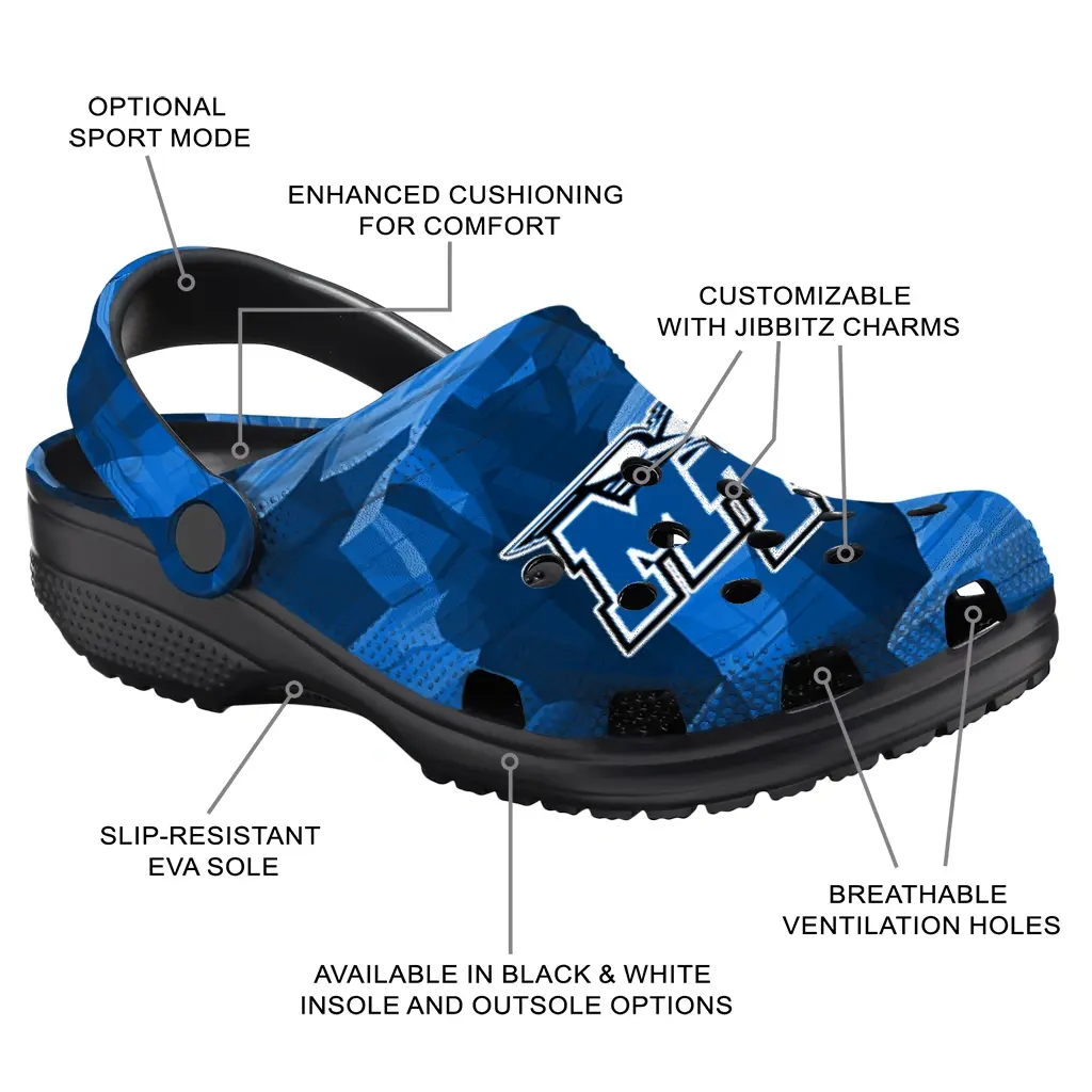 Middle Tennessee Blue Raiders Fans Clogs - Canyon Layers Blue Middle Tennessee Blue Raiders Fans Clogs - Canyon Layers Blue