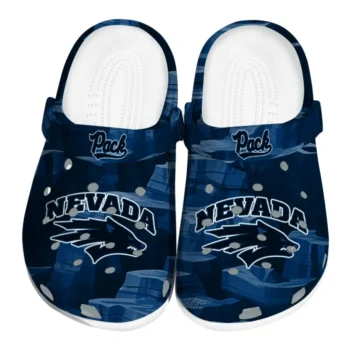 Nevada Wolf Pack Fans Clogs - Canyon Layers Blue