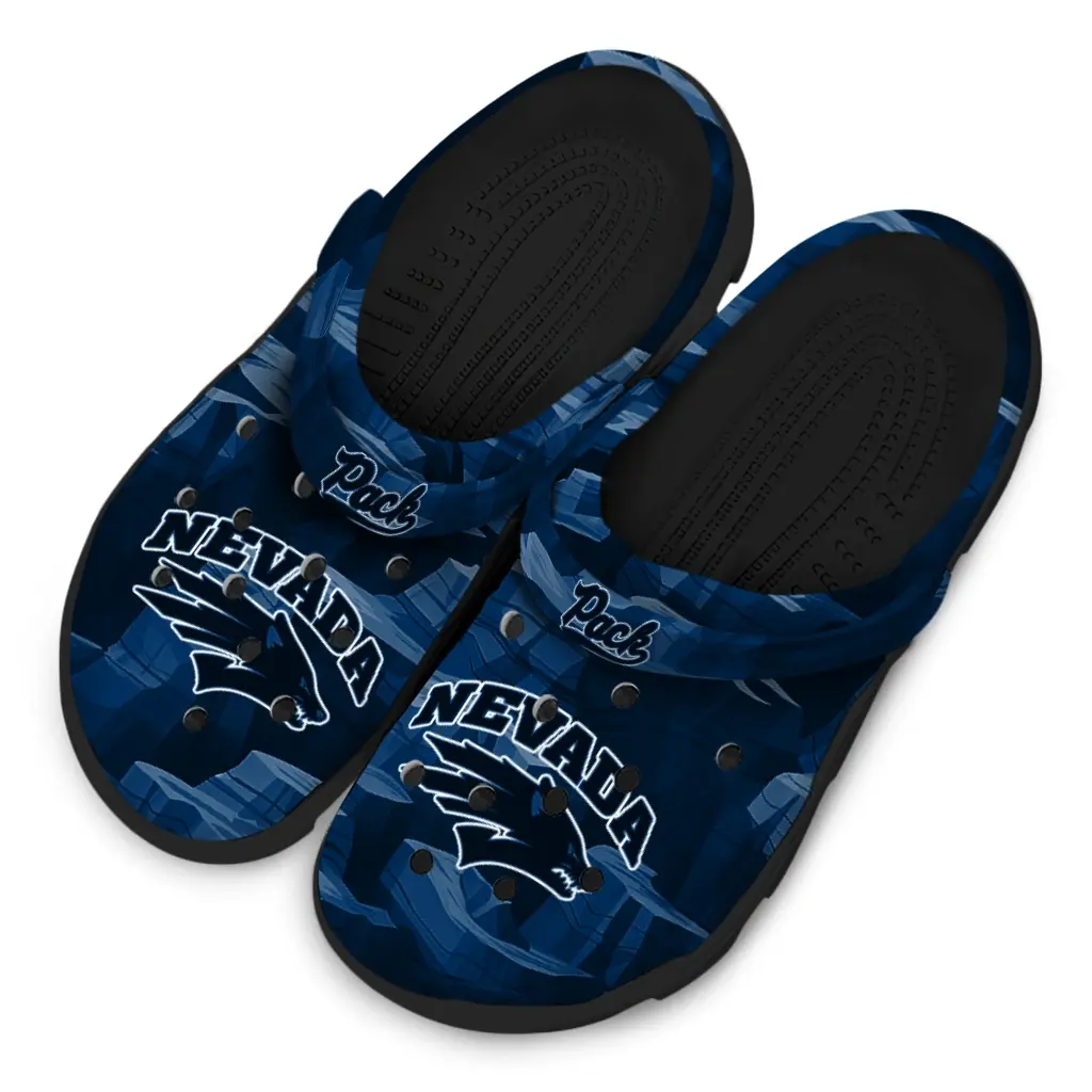 Nevada Wolf Pack Fans Clogs - Canyon Layers Blue Nevada Wolf Pack Fans Clogs - Canyon Layers Blue