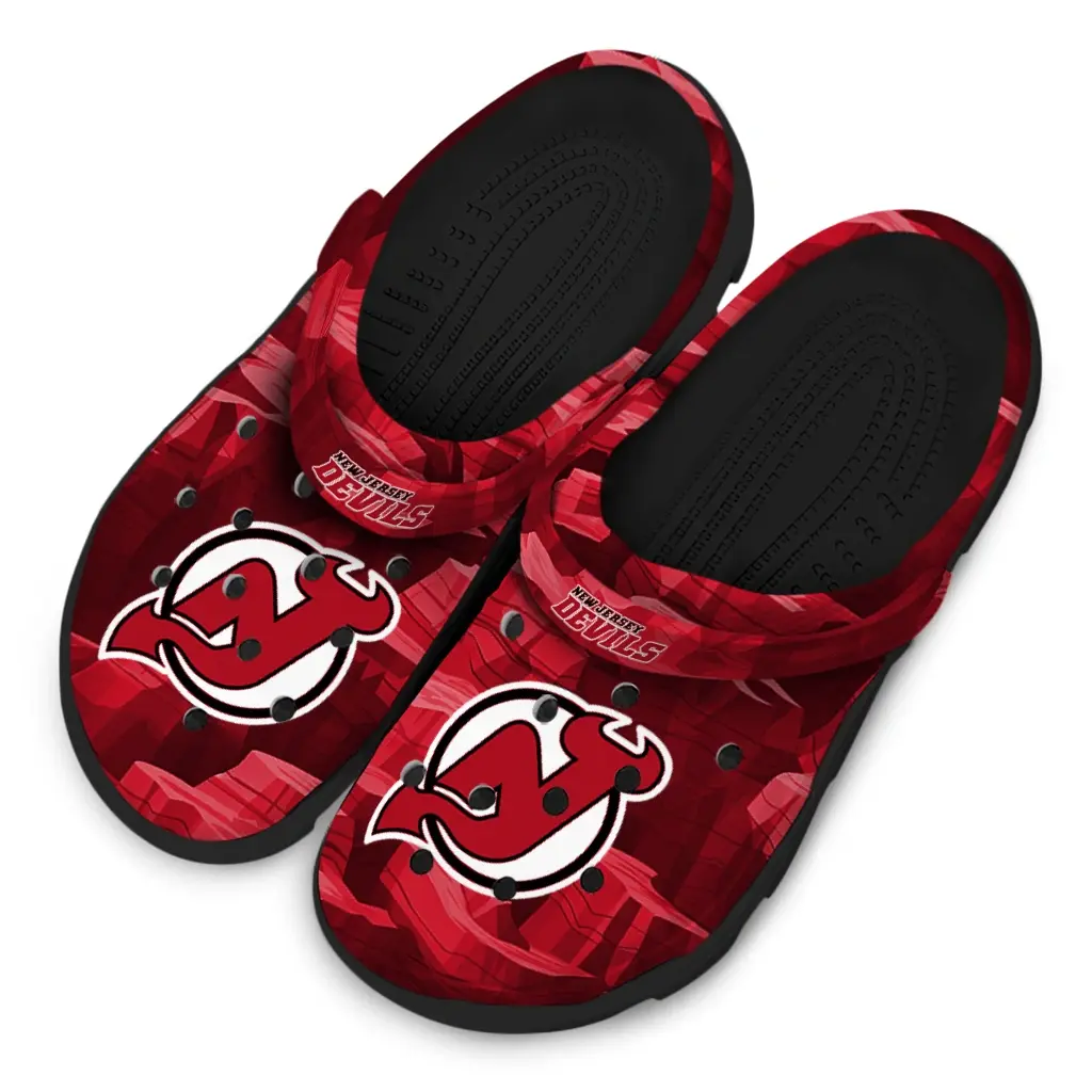 New Jersey Devils Fans Clogs - Canyon Layers Red New Jersey Devils Fans Clogs - Canyon Layers Red