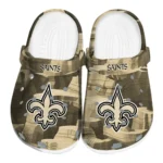 New Orleans Saints Fans Clogs - Canyon Layers Brown 1 New Orleans Saints Fans Clogs – Canyon Layers Brown