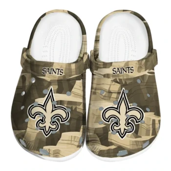 New Orleans Saints Fans Clogs - Canyon Layers Brown