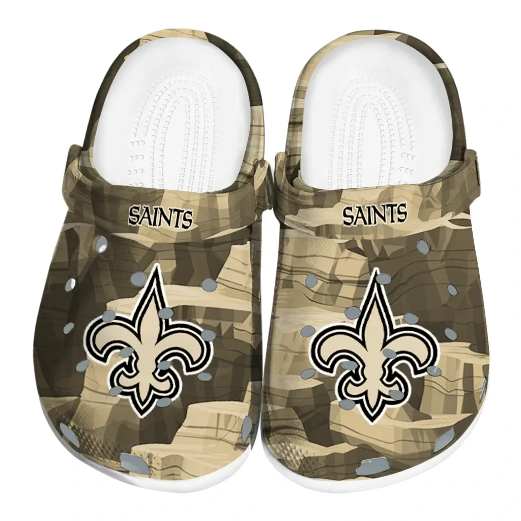New Orleans Saints Fans Clogs - Canyon Layers Brown New Orleans Saints Fans Clogs - Canyon Layers Brown