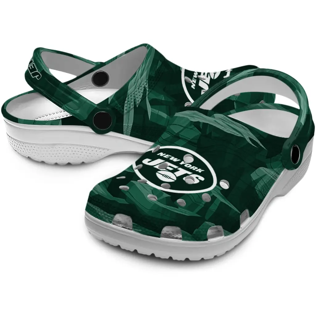 New York Jets Fans Clogs - Canyon Layers Green New York Jets Fans Clogs - Canyon Layers Green