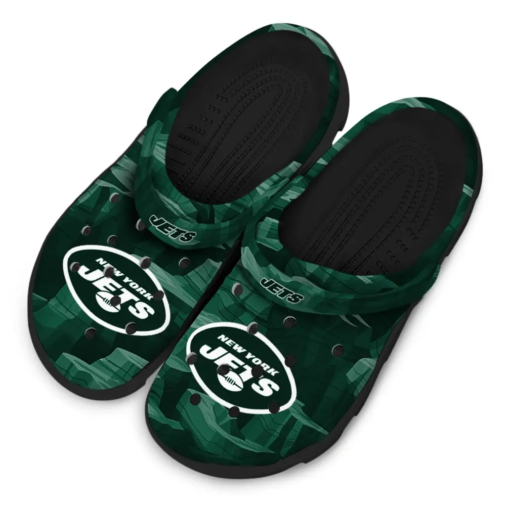 New York Jets Fans Clogs - Canyon Layers Green New York Jets Fans Clogs - Canyon Layers Green
