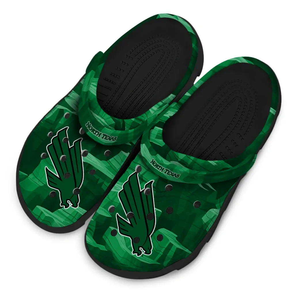 North Texas Mean Green Fans Clogs - Canyon Layers Green North Texas Mean Green Fans Clogs - Canyon Layers Green
