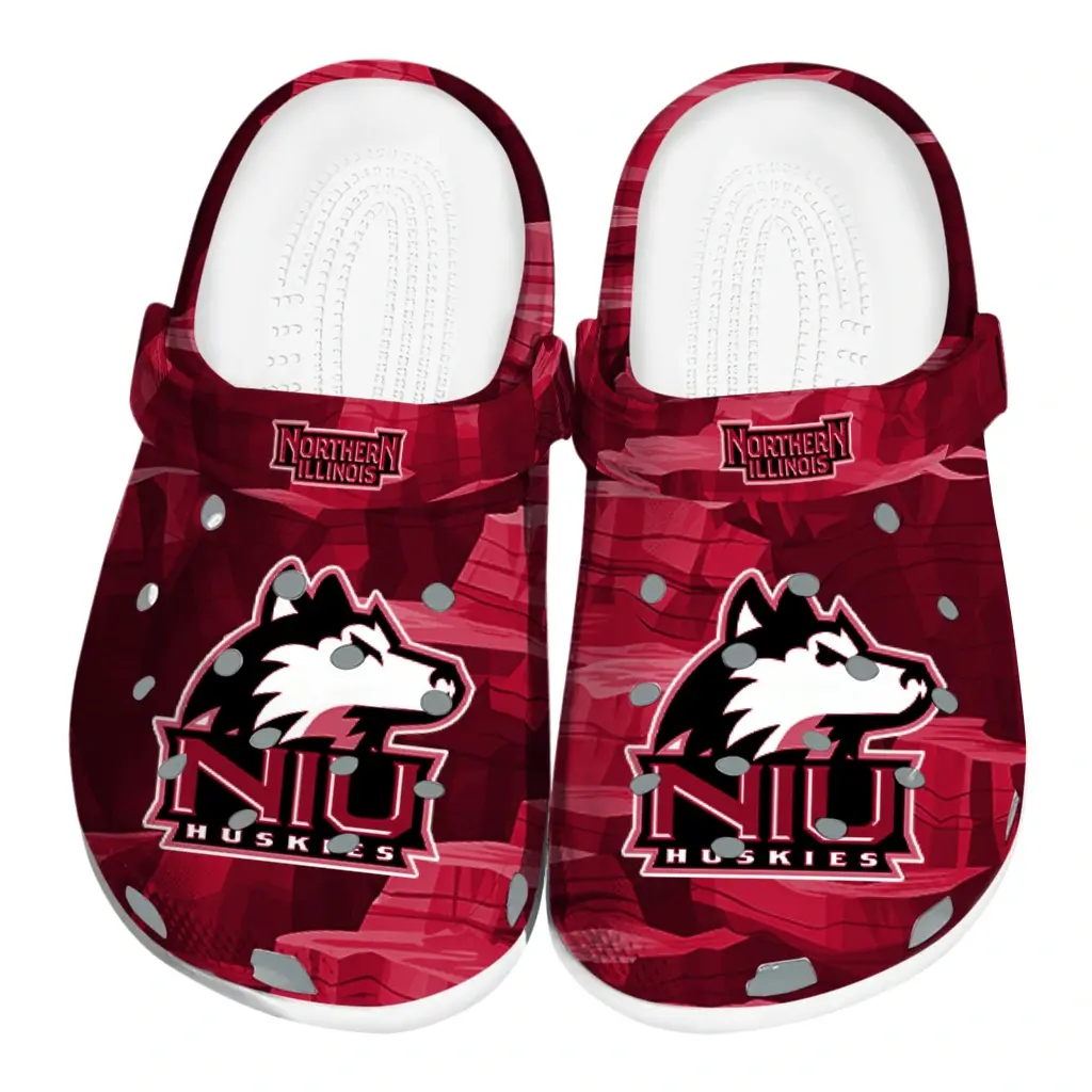 Northern Illinois Huskies Fans Clogs - Canyon Layers Red Northern Illinois Huskies Fans Clogs - Canyon Layers Red