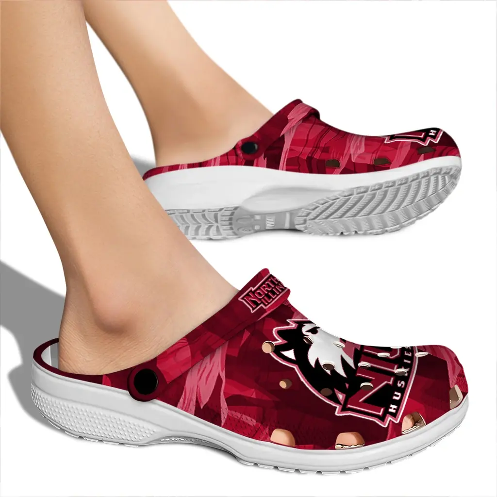 Northern Illinois Huskies Fans Clogs - Canyon Layers Red Northern Illinois Huskies Fans Clogs - Canyon Layers Red