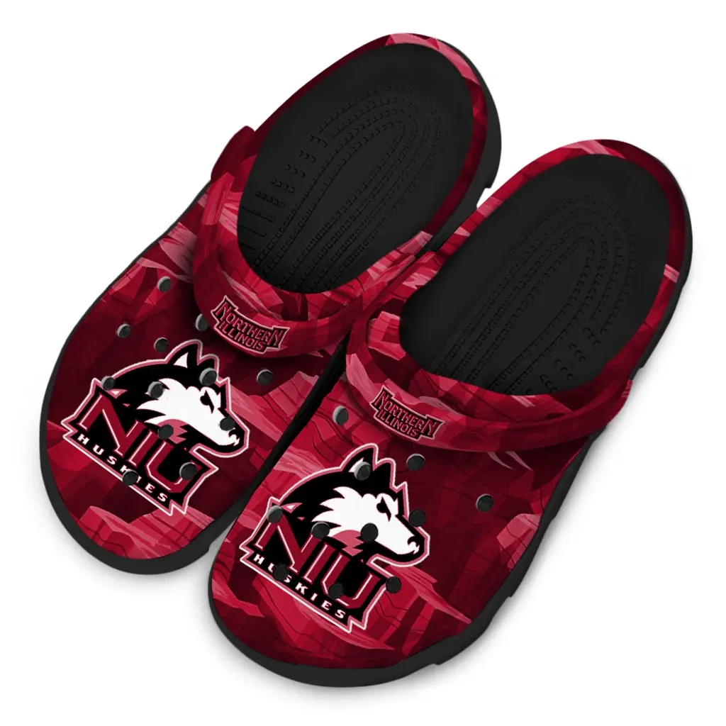 Northern Illinois Huskies Fans Clogs - Canyon Layers Red Northern Illinois Huskies Fans Clogs - Canyon Layers Red
