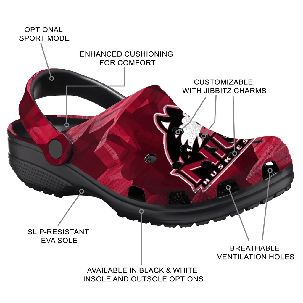 Northern Illinois Huskies Fans Clogs - Canyon Layers Red Northern Illinois Huskies Fans Clogs - Canyon Layers Red