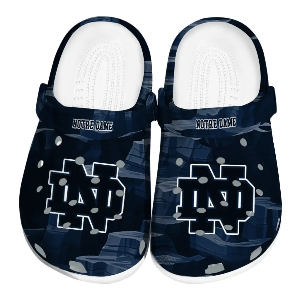 Notre Dame Fighting Irish Fans Clogs - Canyon Layers Dark Blue Notre Dame Fighting Irish Fans Clogs - Canyon Layers Dark Blue
