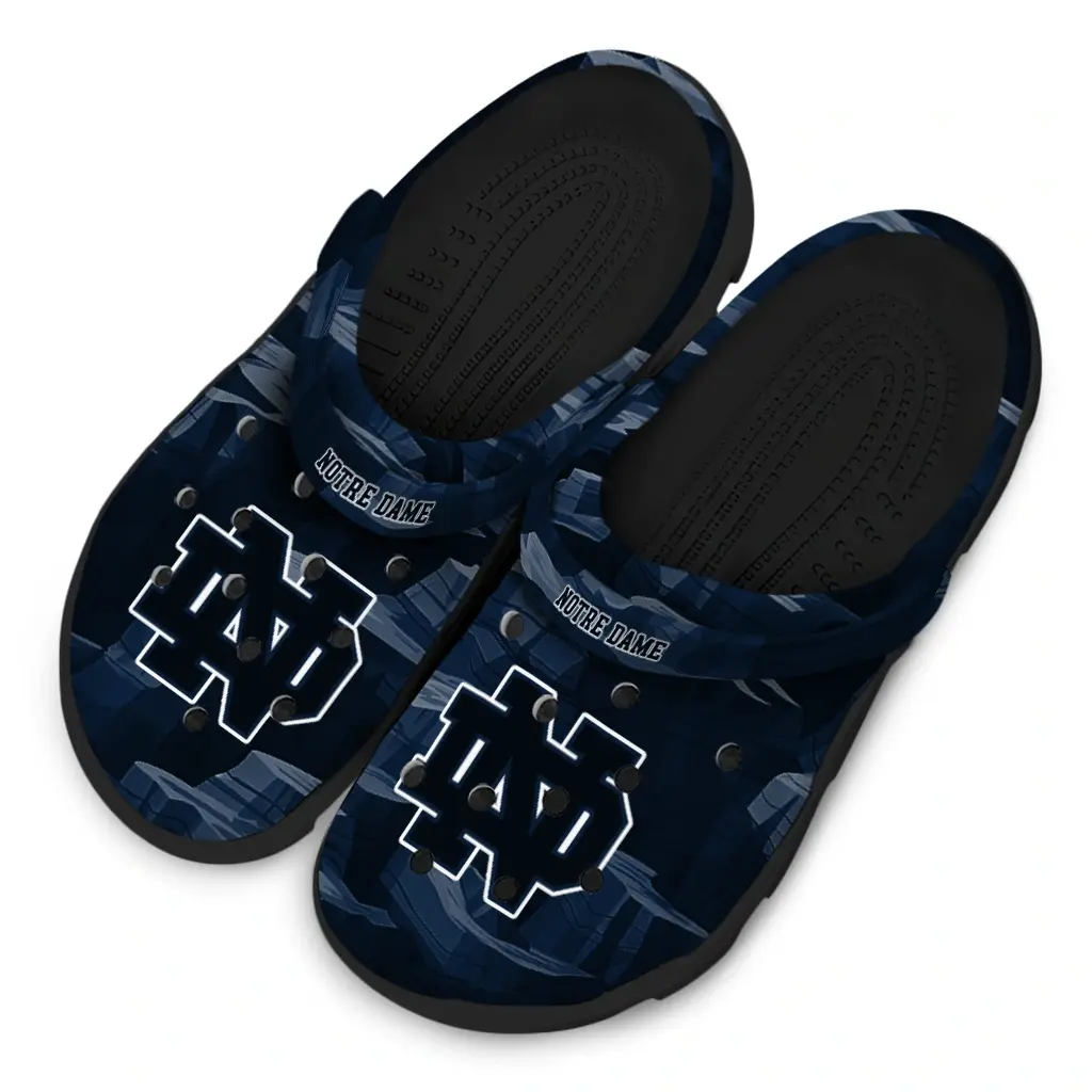 Notre Dame Fighting Irish Fans Clogs - Canyon Layers Dark Blue Notre Dame Fighting Irish Fans Clogs - Canyon Layers Dark Blue
