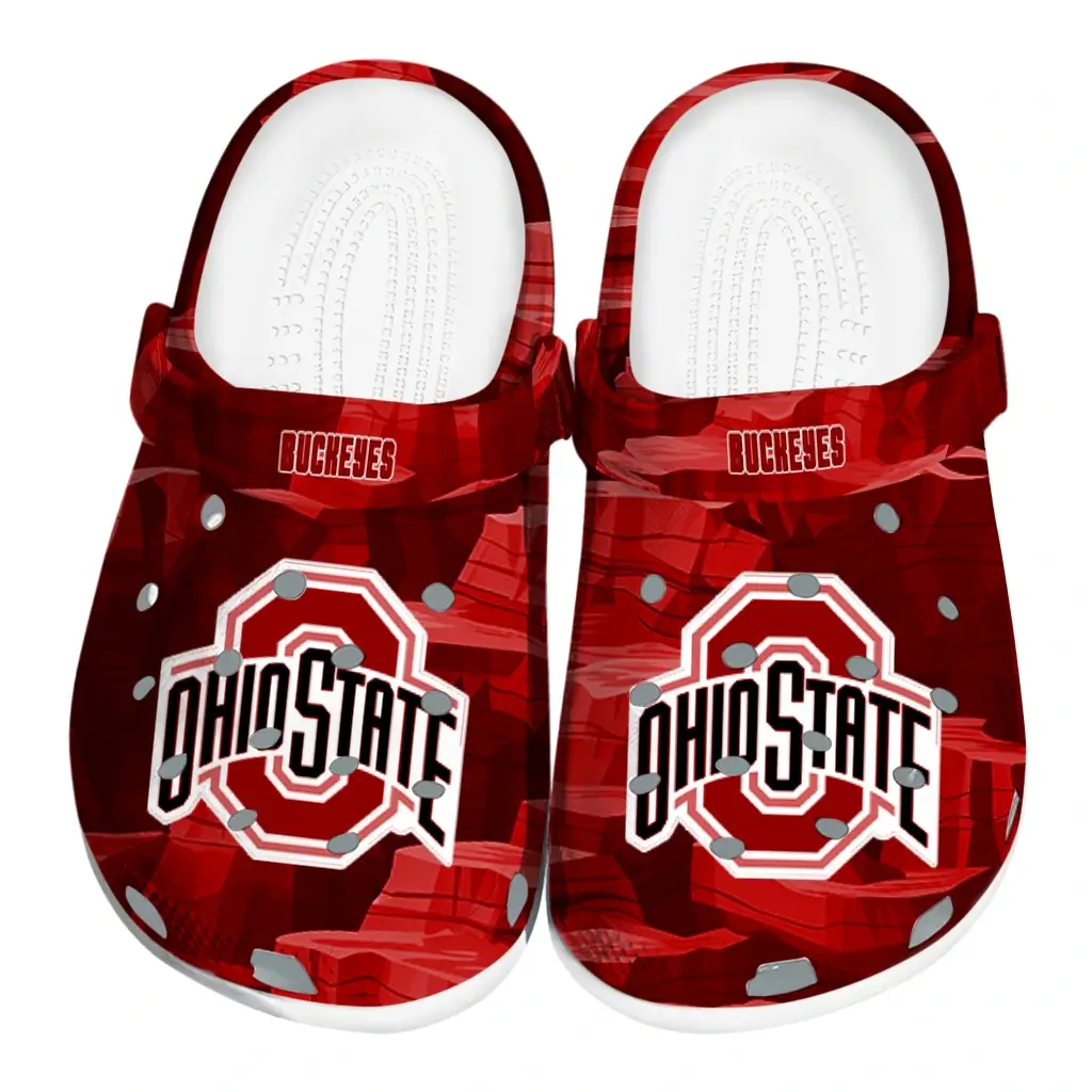 Ohio State Buckeyes Fans Clogs - Canyon Layers Red Ohio State Buckeyes Fans Clogs - Canyon Layers Red