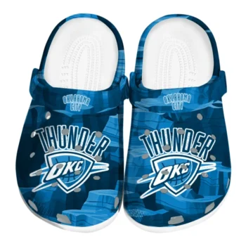 Oklahoma City Thunder Fans Clogs - Canyon Layers Blue