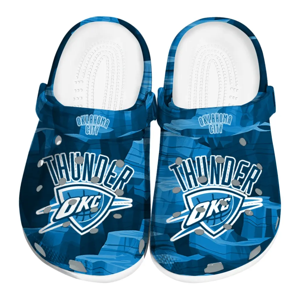 Oklahoma City Thunder Fans Clogs - Canyon Layers Blue Oklahoma City Thunder Fans Clogs - Canyon Layers Blue