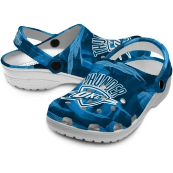Oklahoma City Thunder Fans Clogs - Canyon Layers Blue