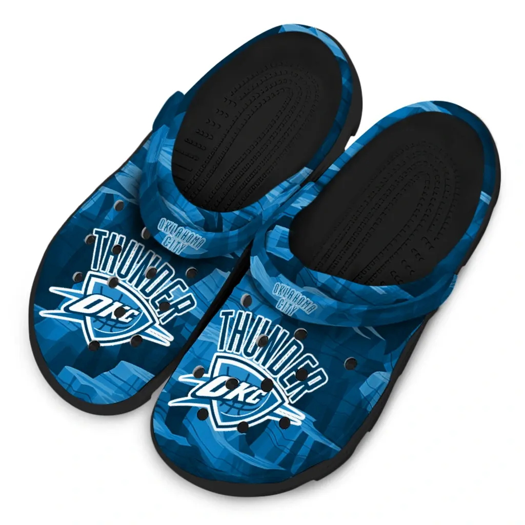 Oklahoma City Thunder Fans Clogs - Canyon Layers Blue Oklahoma City Thunder Fans Clogs - Canyon Layers Blue