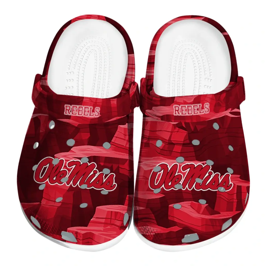 Ole Miss Rebels Fans Clogs - Canyon Layers Red Ole Miss Rebels Fans Clogs - Canyon Layers Red