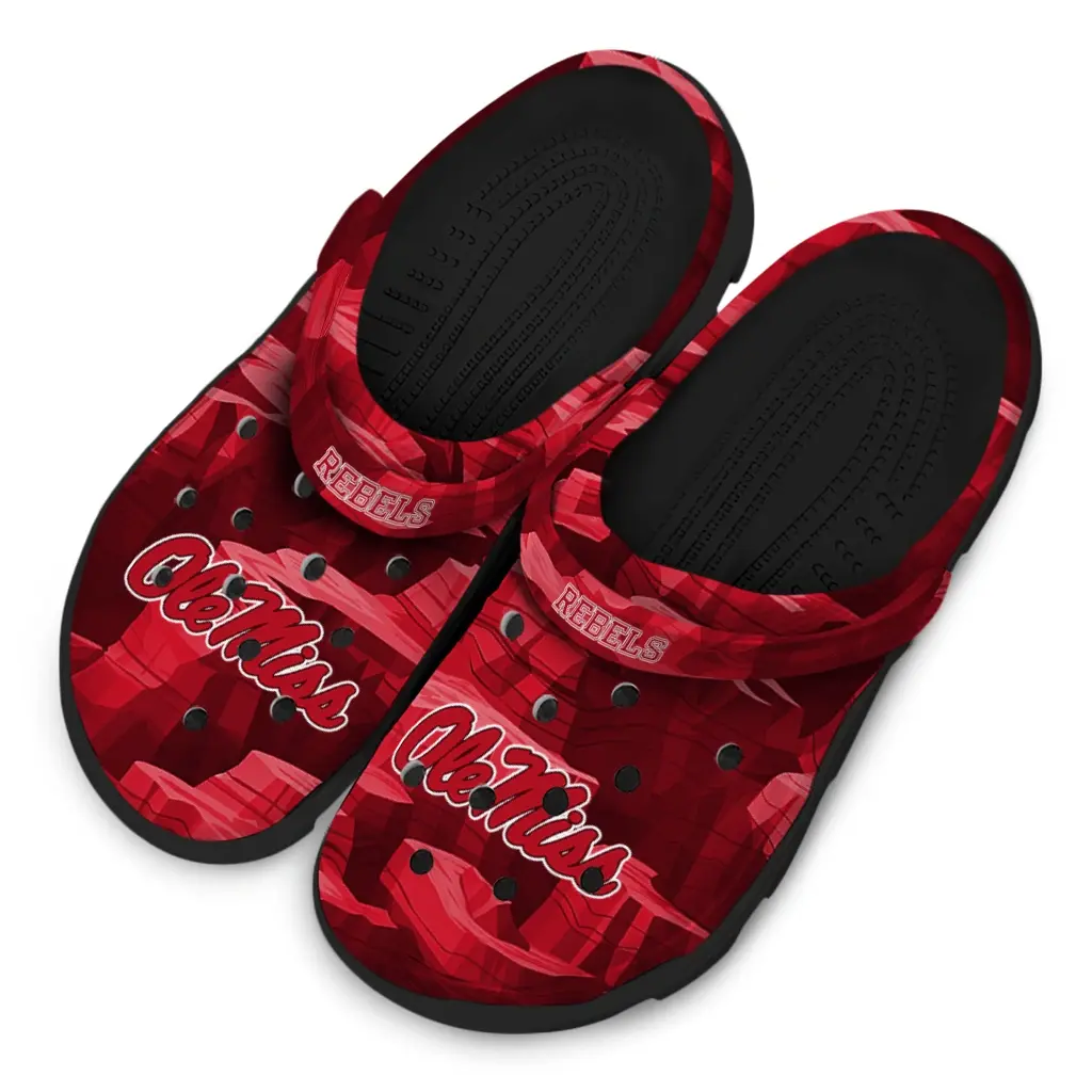 Ole Miss Rebels Fans Clogs - Canyon Layers Red Ole Miss Rebels Fans Clogs - Canyon Layers Red