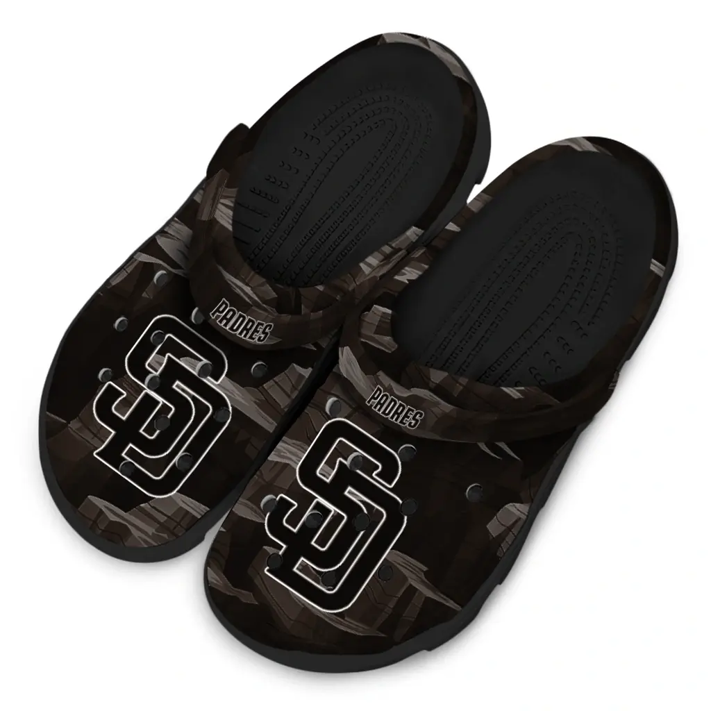 San Diego Padres Fans Clogs - Canyon Layers Black San Diego Padres Fans Clogs - Canyon Layers Black