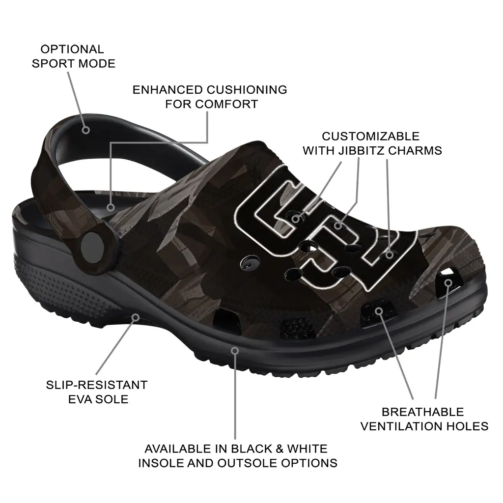 San Diego Padres Fans Clogs - Canyon Layers Black San Diego Padres Fans Clogs - Canyon Layers Black