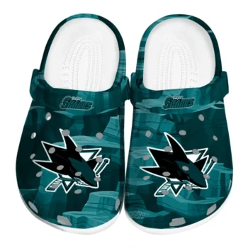 San Jose Sharks Fans Clogs - Canyon Layers Teal